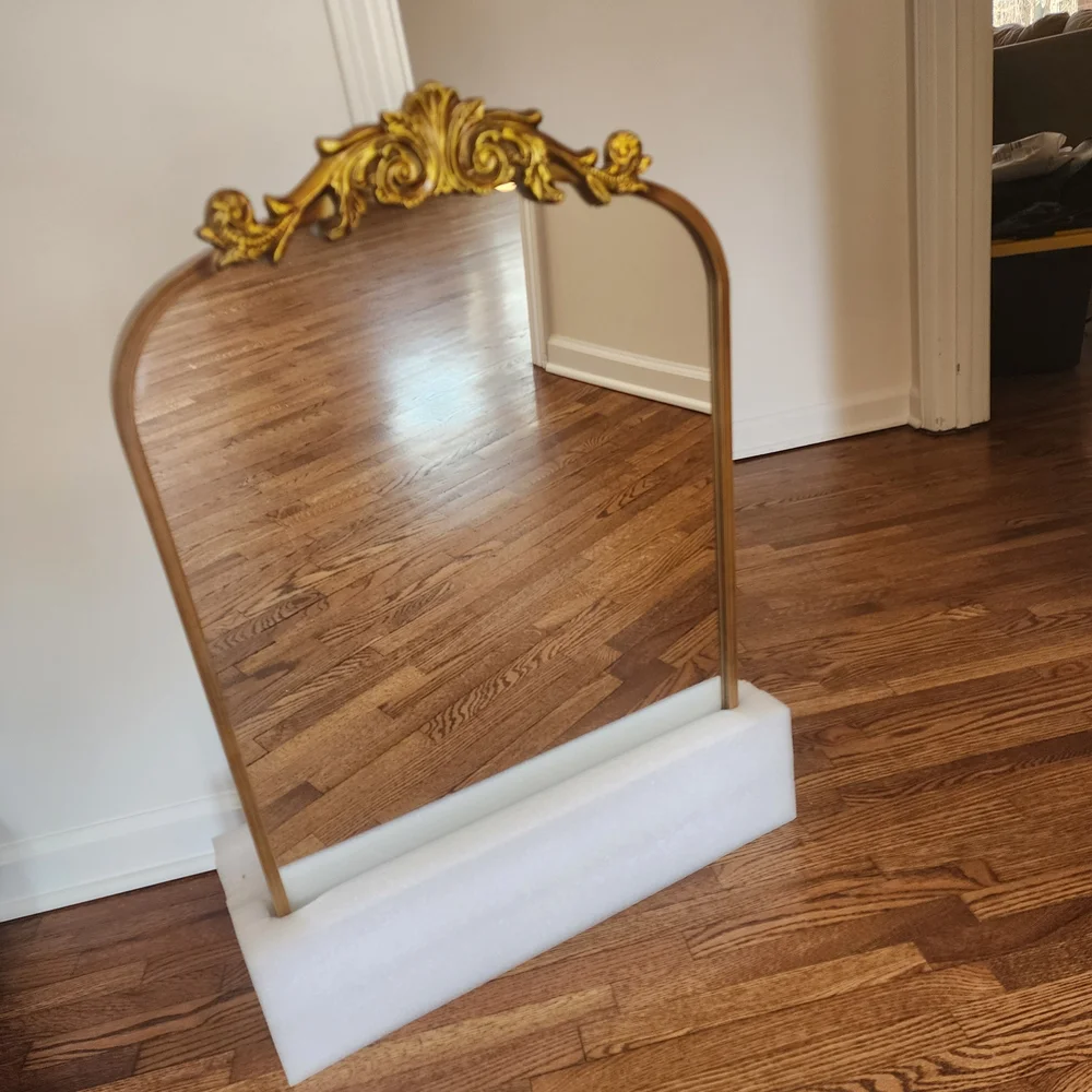 Elegant Gold and Black Wall Mirror